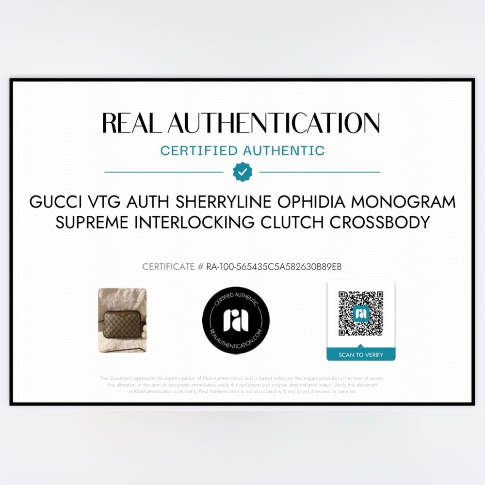 GUCCI monogram interlocking Auth VTG Clutch Crossbody Shoulder Bag💫 - Picture 3 of 17